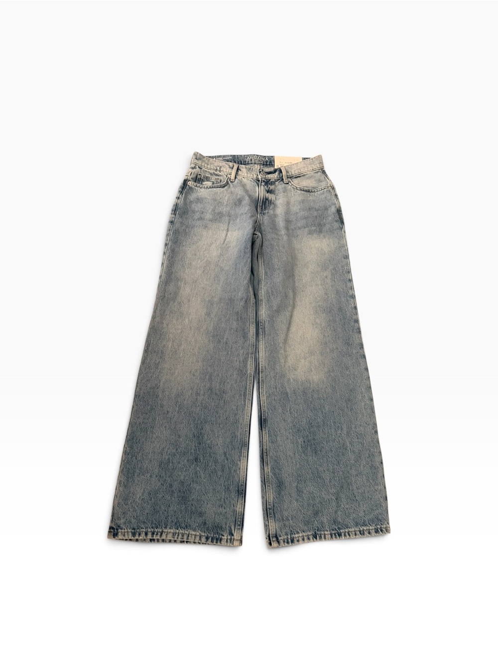 Arizona Jean Co Baggy Super Low Rise Wide Leg Jeans Blue Size 4 NWT